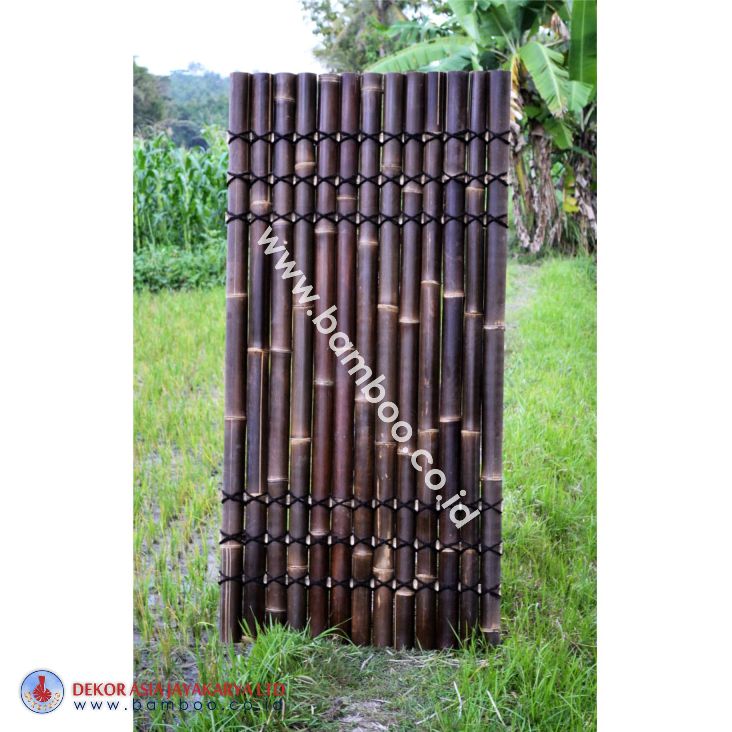 Black Bamboo Half Raft Panel - Bamboo Panels